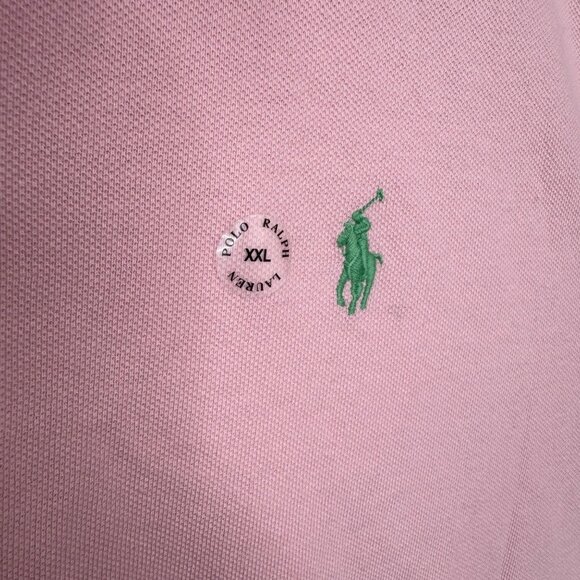 New Polo Ralph Lauren Classic Fit Pink Cotton Polo Shirt Men's Plus size XXL - Picture 8 of 8